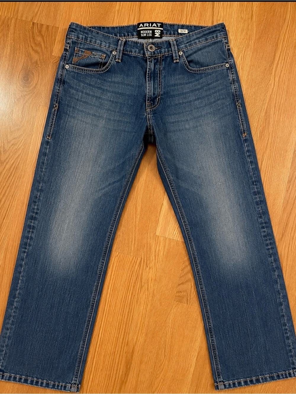 Ariat Men's Medium Blue Relaxed Straight Jeans